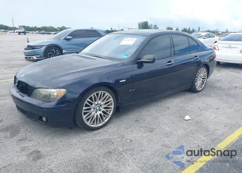 2007 BMW 750I z USA, uszkodzony, nr VIN WBAHL83597DT08140